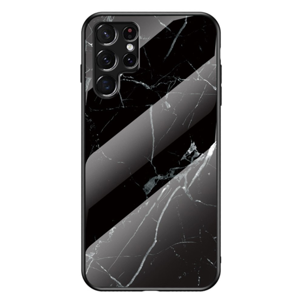 Herdet Glass Deksel Samsung Galaxy S22 Ultra svart marmor