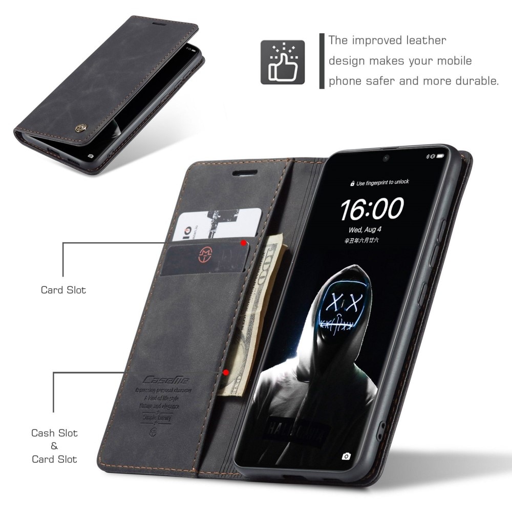 Slim Lommebokveske Huawei P50 Pro svart