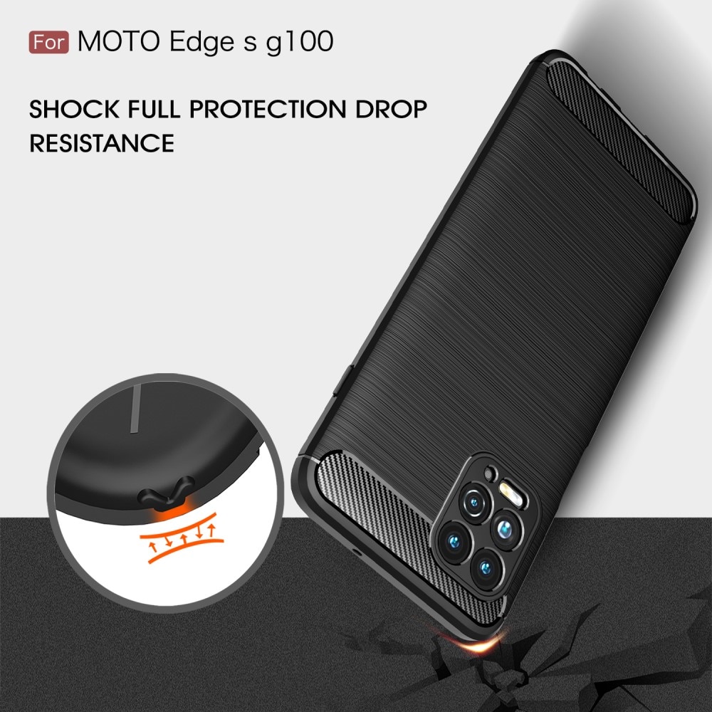 Brushed TPU Deksel Motorola Moto G100 Black