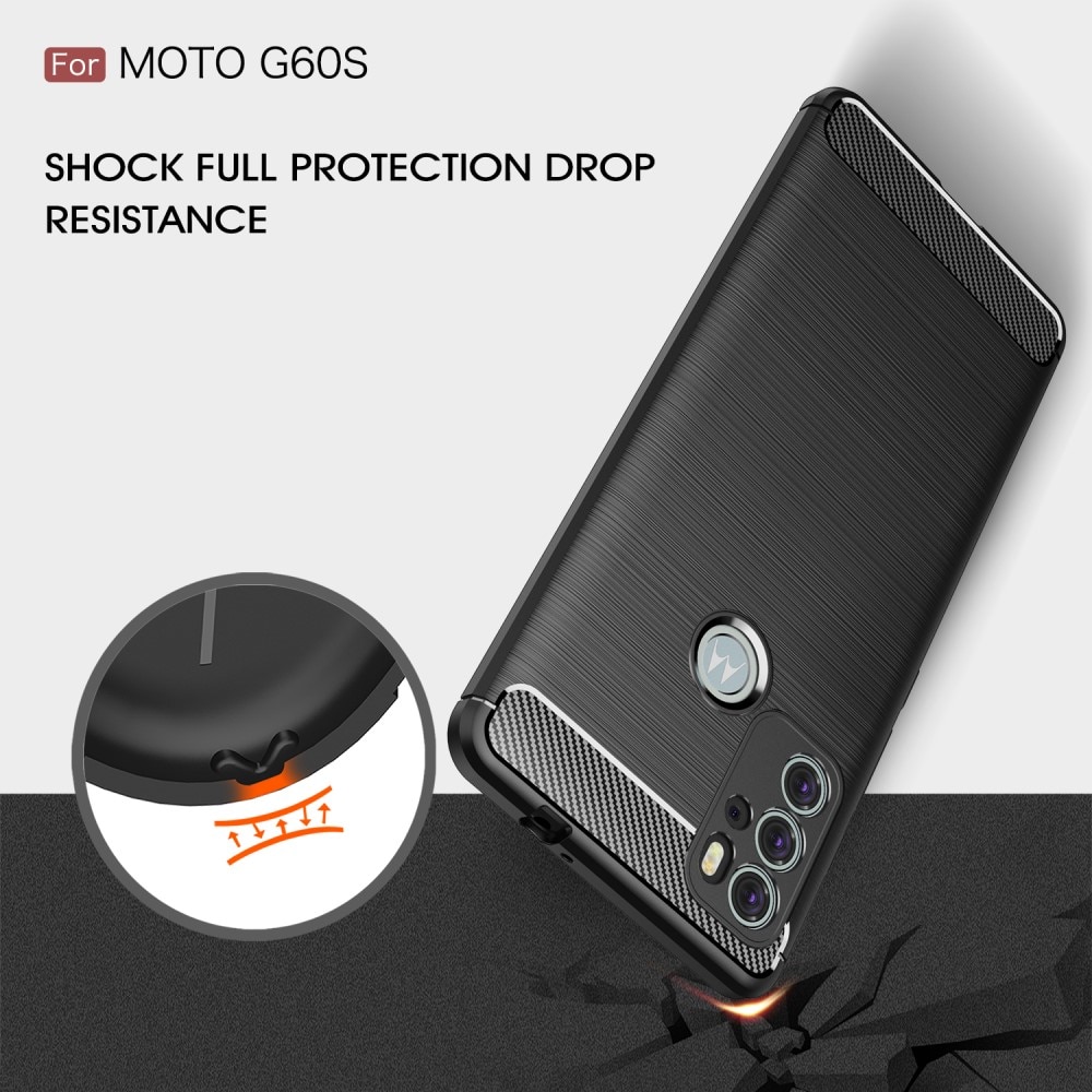 Brushed TPU Deksel Motorola Moto G60s Black