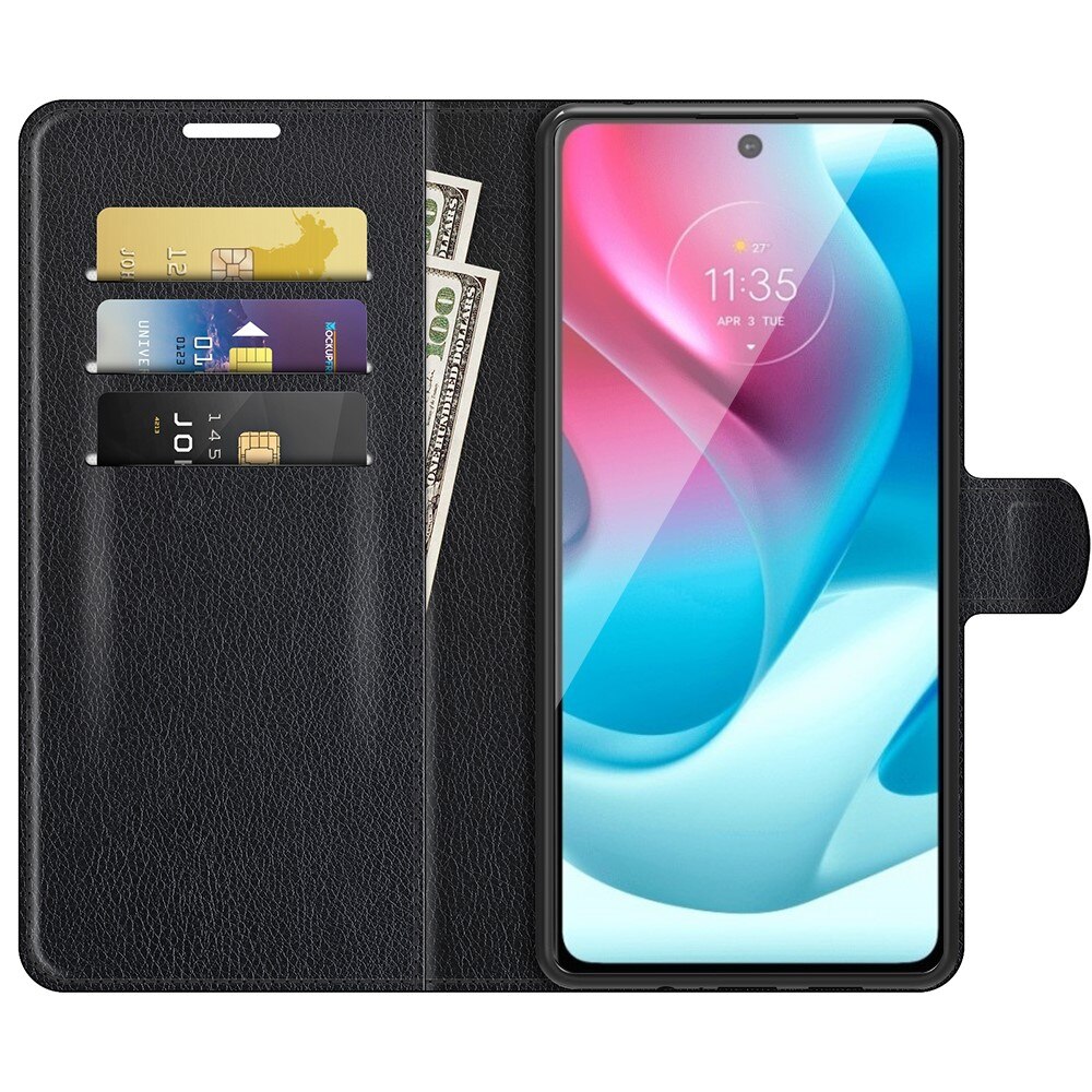 Mobilveske Motorola Moto G60s Svart