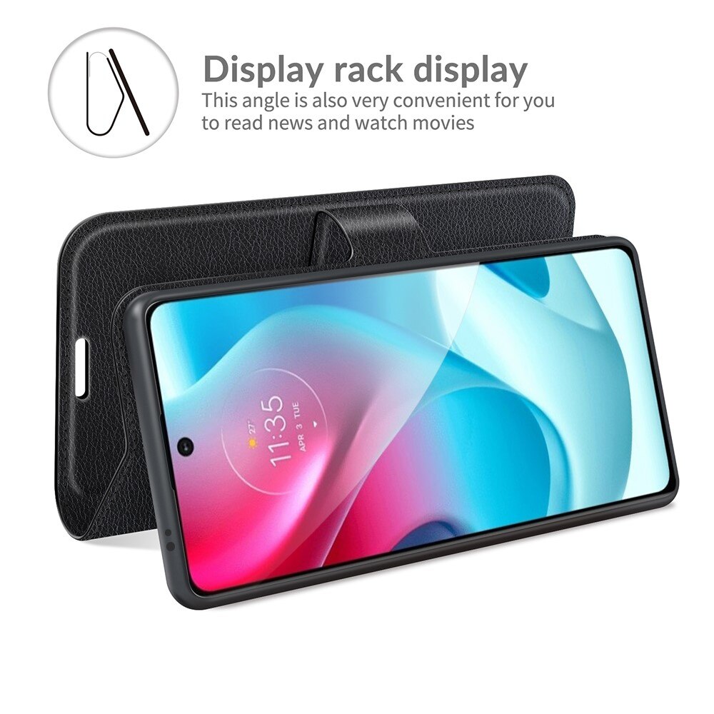 Mobilveske Motorola Moto G60s Svart