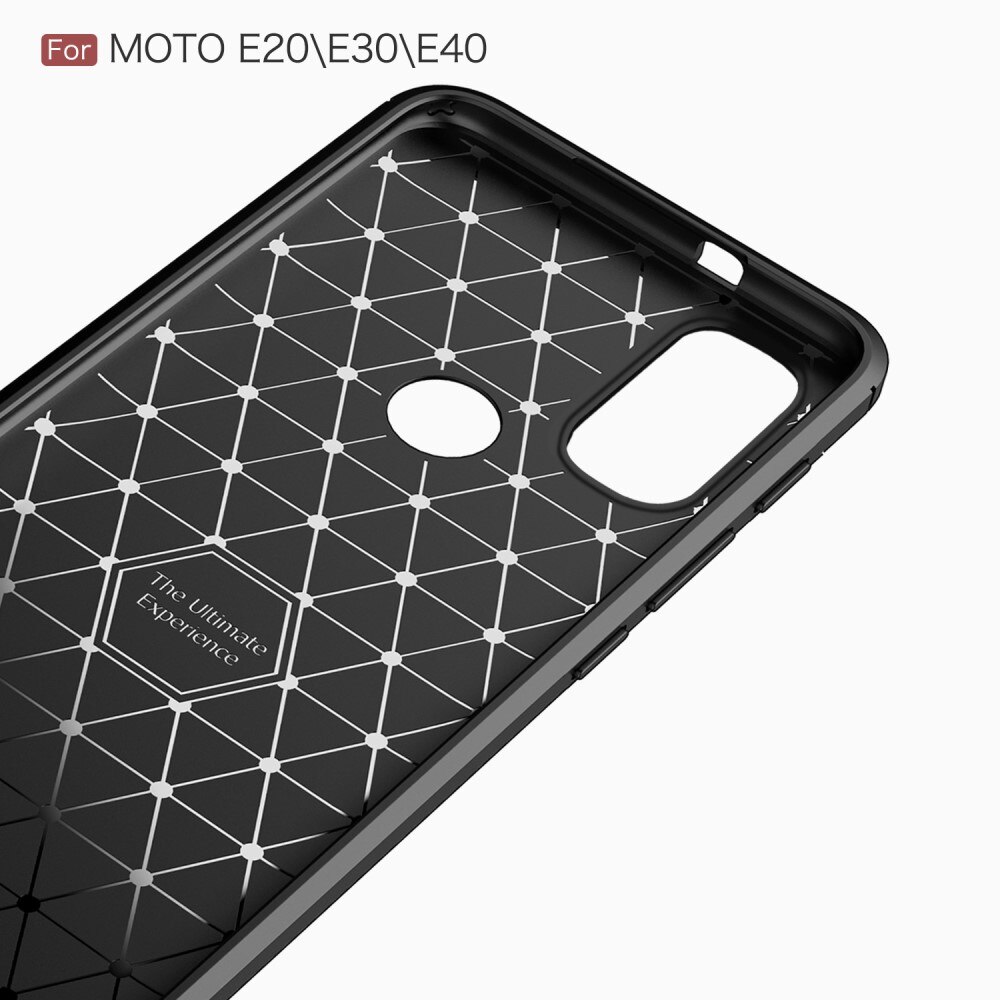 Motorola Moto E20/Moto E40 Deksel TPU Brushed Svart