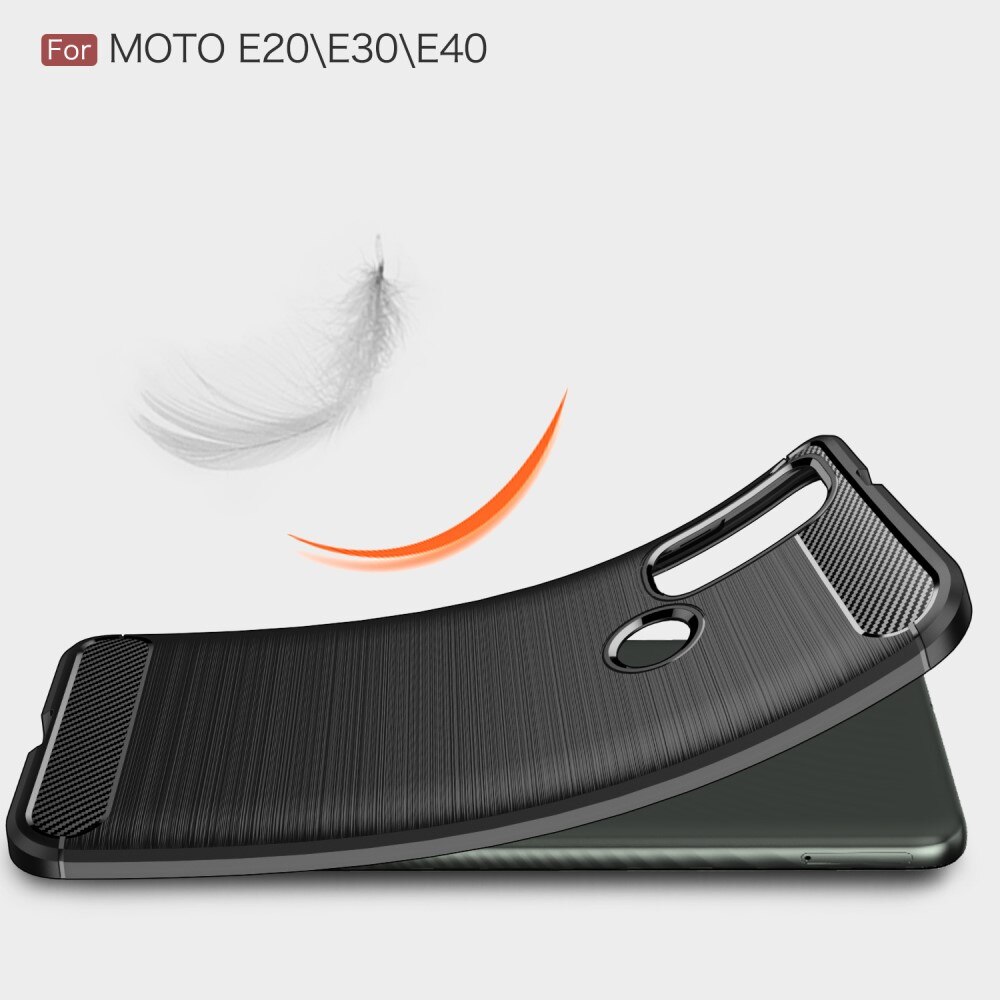 Motorola Moto E20/Moto E40 Deksel TPU Brushed Svart