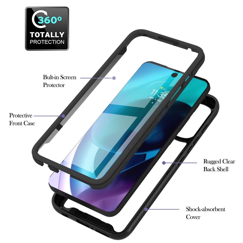 Full Protection Case Motorola Moto G71 Svart