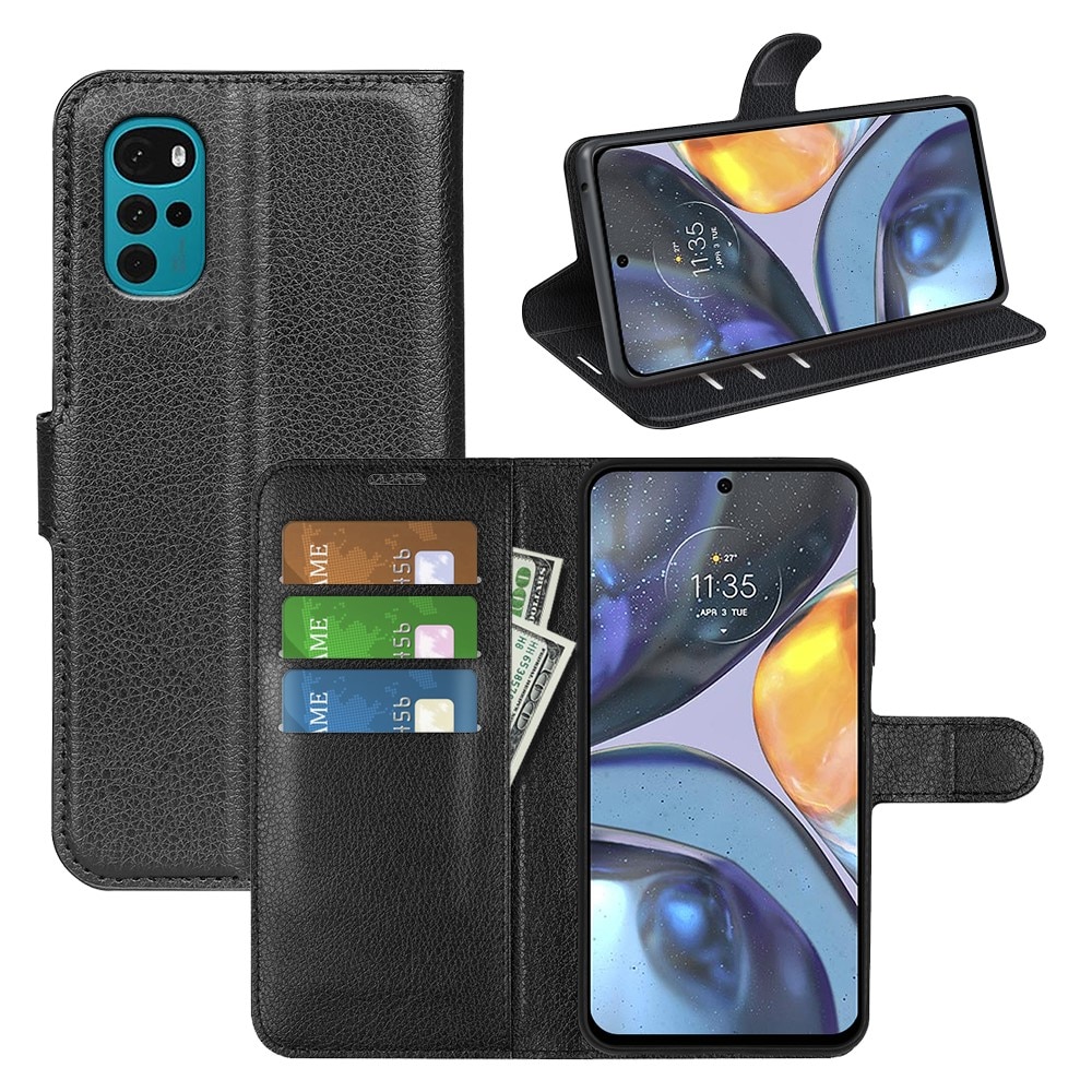 Mobilveske Motorola Moto G22 Svart