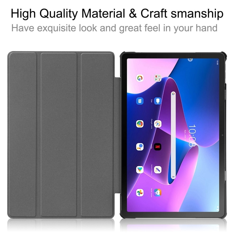 Etui Tri-fold Lenovo Tab M10 Plus (3rd gen) svart