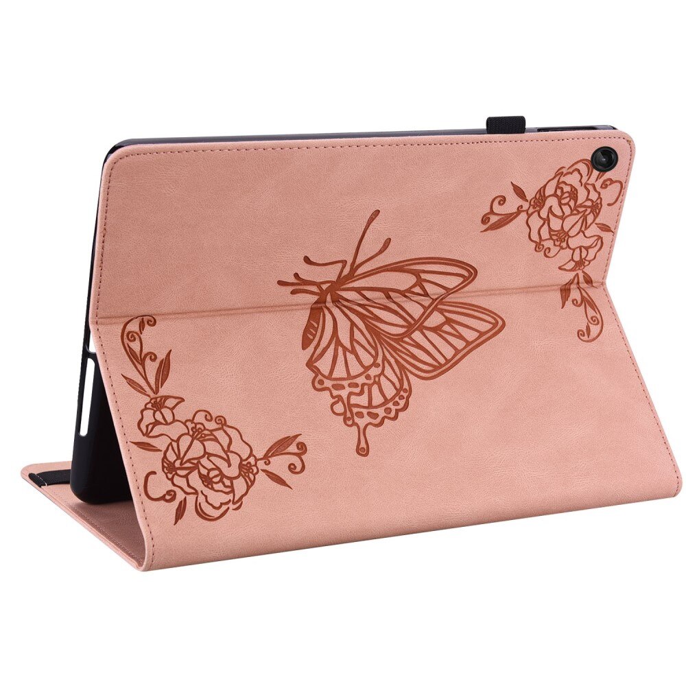 Lærveske Sommerfugler  Lenovo Tab M10 Plus (3rd gen) Rosa