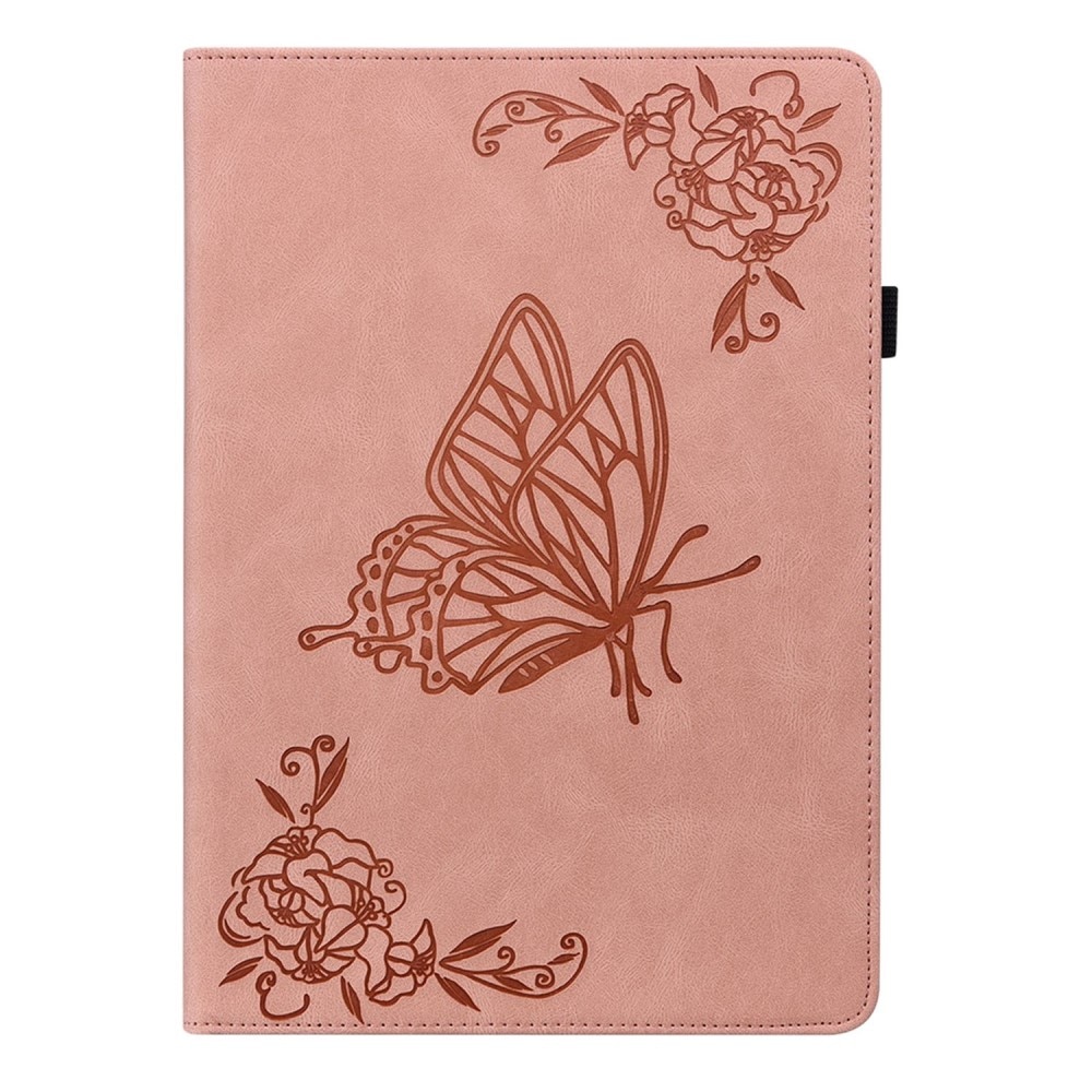 Lærveske Sommerfugler  Lenovo Tab M10 Plus (3rd gen) Rosa