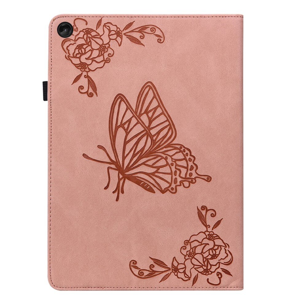 Lærveske Sommerfugler  Lenovo Tab M10 Plus (3rd gen) Rosa