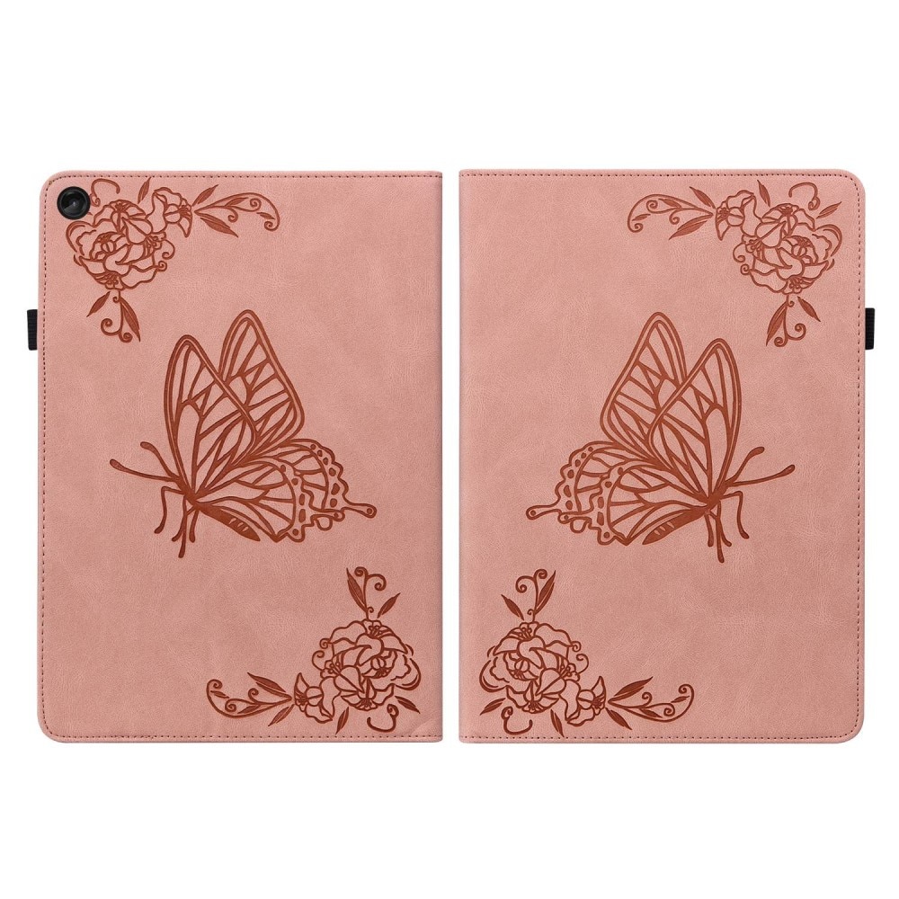 Lærveske Sommerfugler  Lenovo Tab M10 Plus (3rd gen) Rosa
