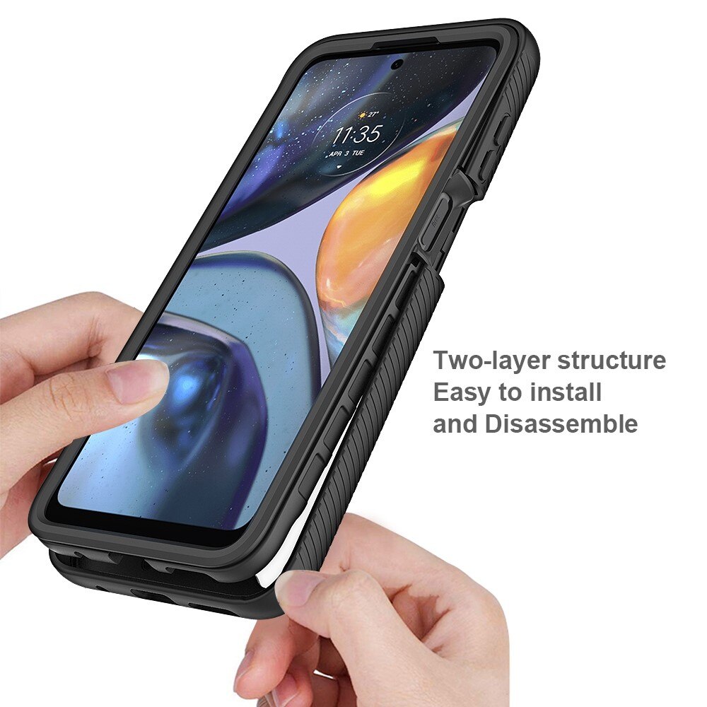 Full Protection Case Motorola Moto G22 Svart