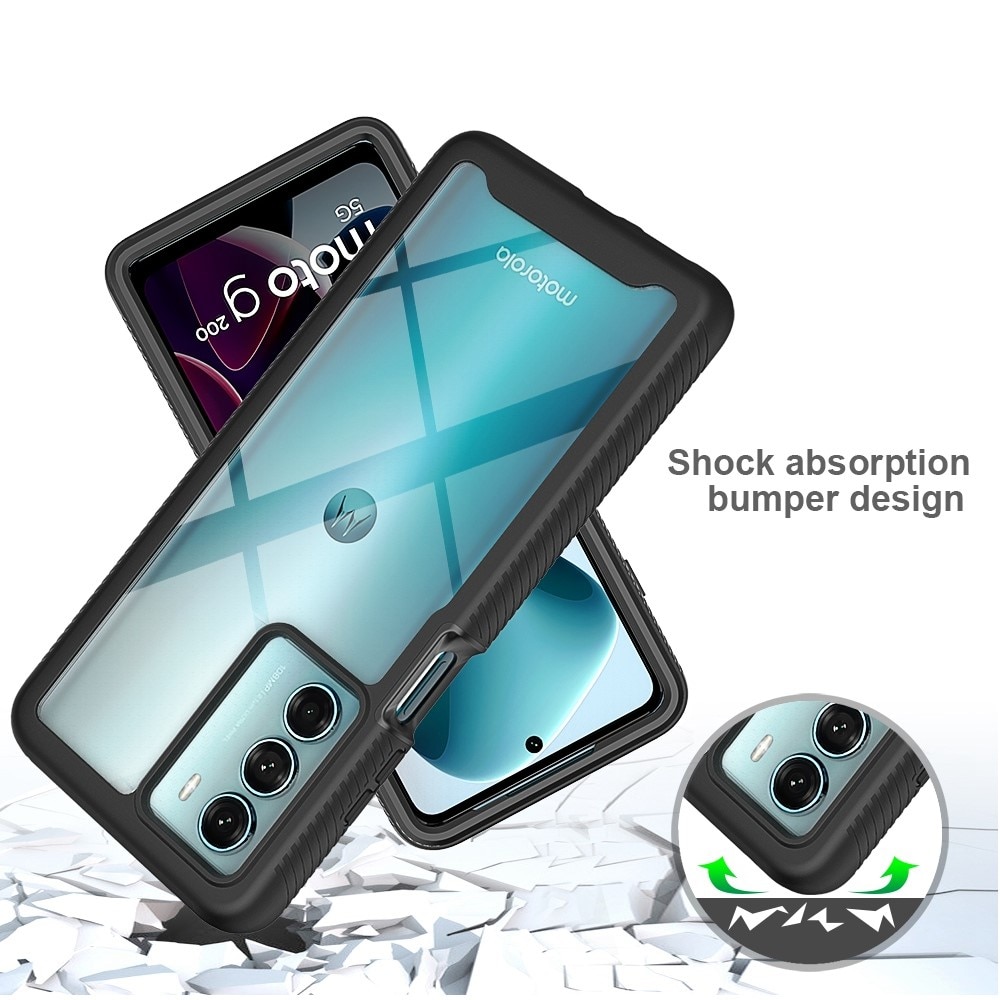 Full Protection Case Motorola Moto G200 Svart