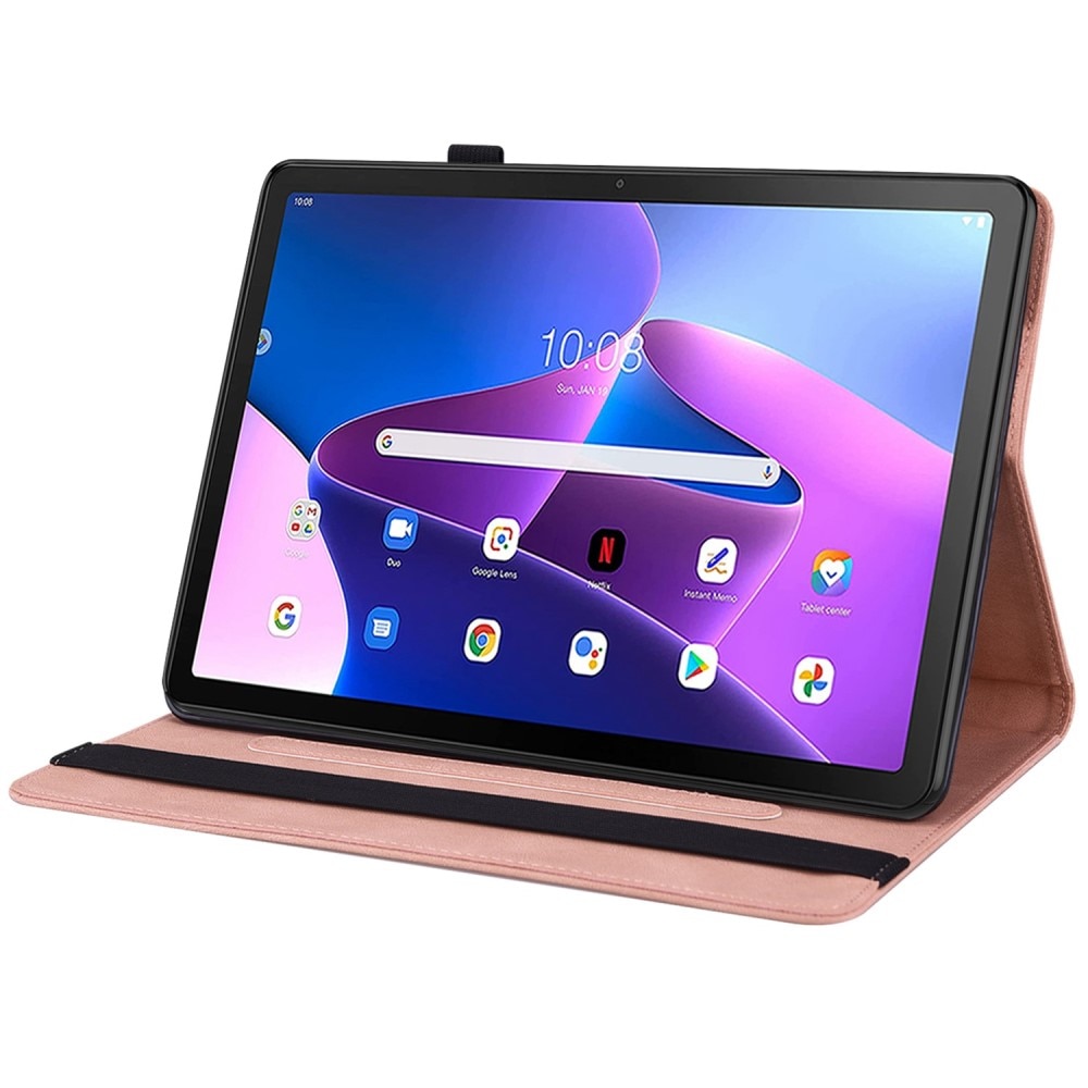 Lærveske Sommerfugler Lenovo Tab M10 (3rd gen) rosa