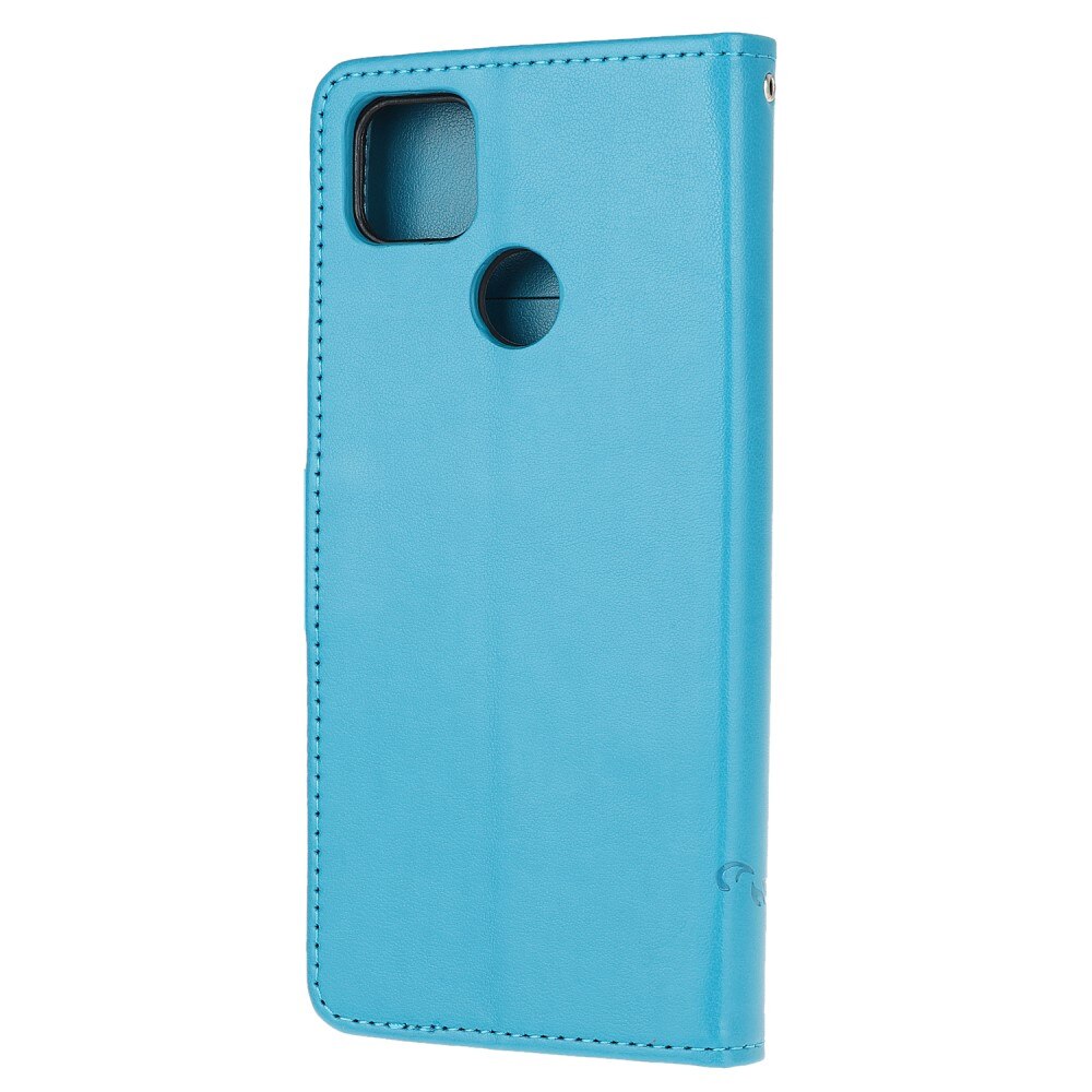 Lærveske Sommerfugler Xiaomi Redmi 9C blå