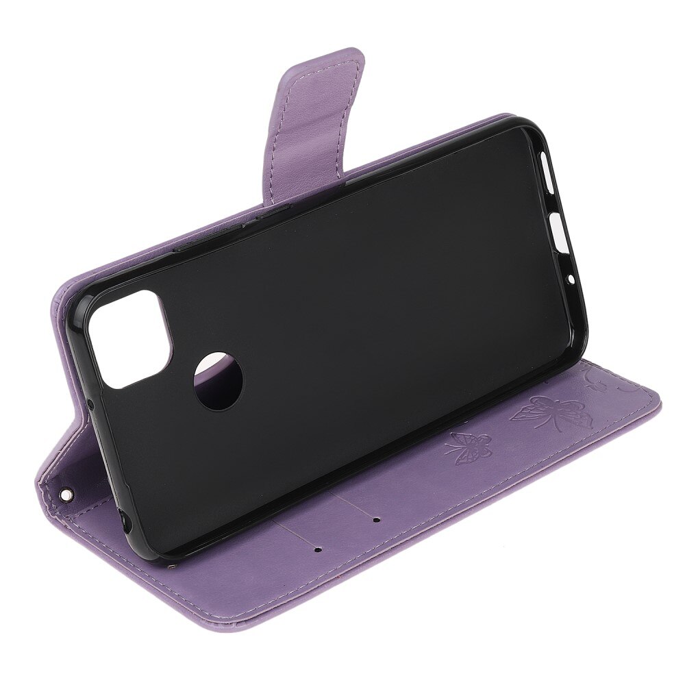 Lærveske Sommerfugler Xiaomi Redmi 9C Lilla