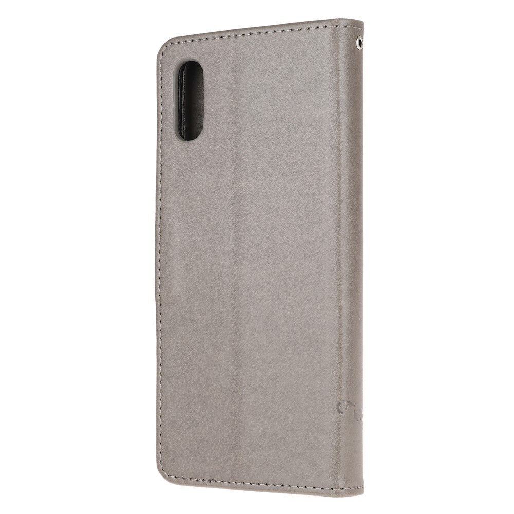 Lærveske Sommerfugler Xiaomi Redmi 9AT Grå