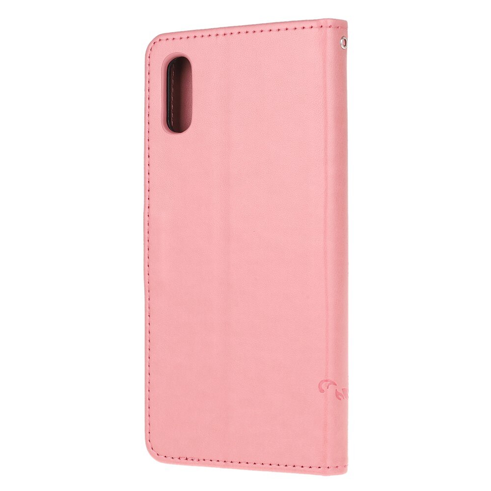 Lærveske Sommerfugler Xiaomi Redmi 9AT Rosa