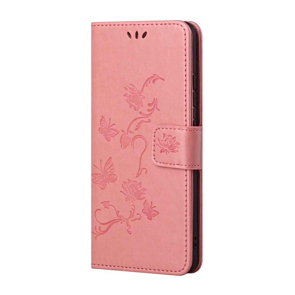 Lærveske Sommerfugler Xiaomi 11T/11T Pro rosa
