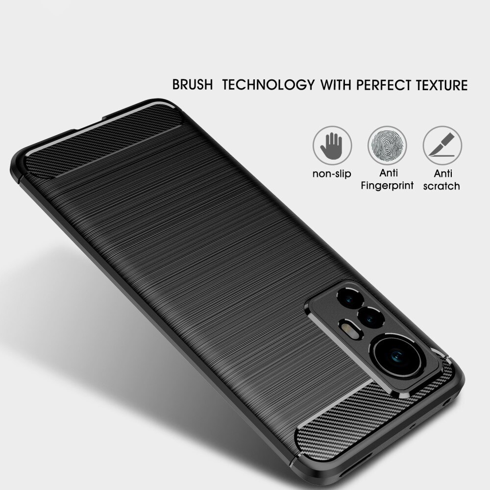 Xiaomi 12 Deksel TPU Brushed Svart