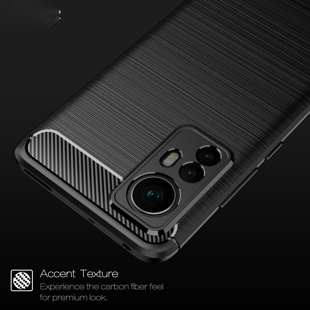 Xiaomi 12 Deksel TPU Brushed Svart
