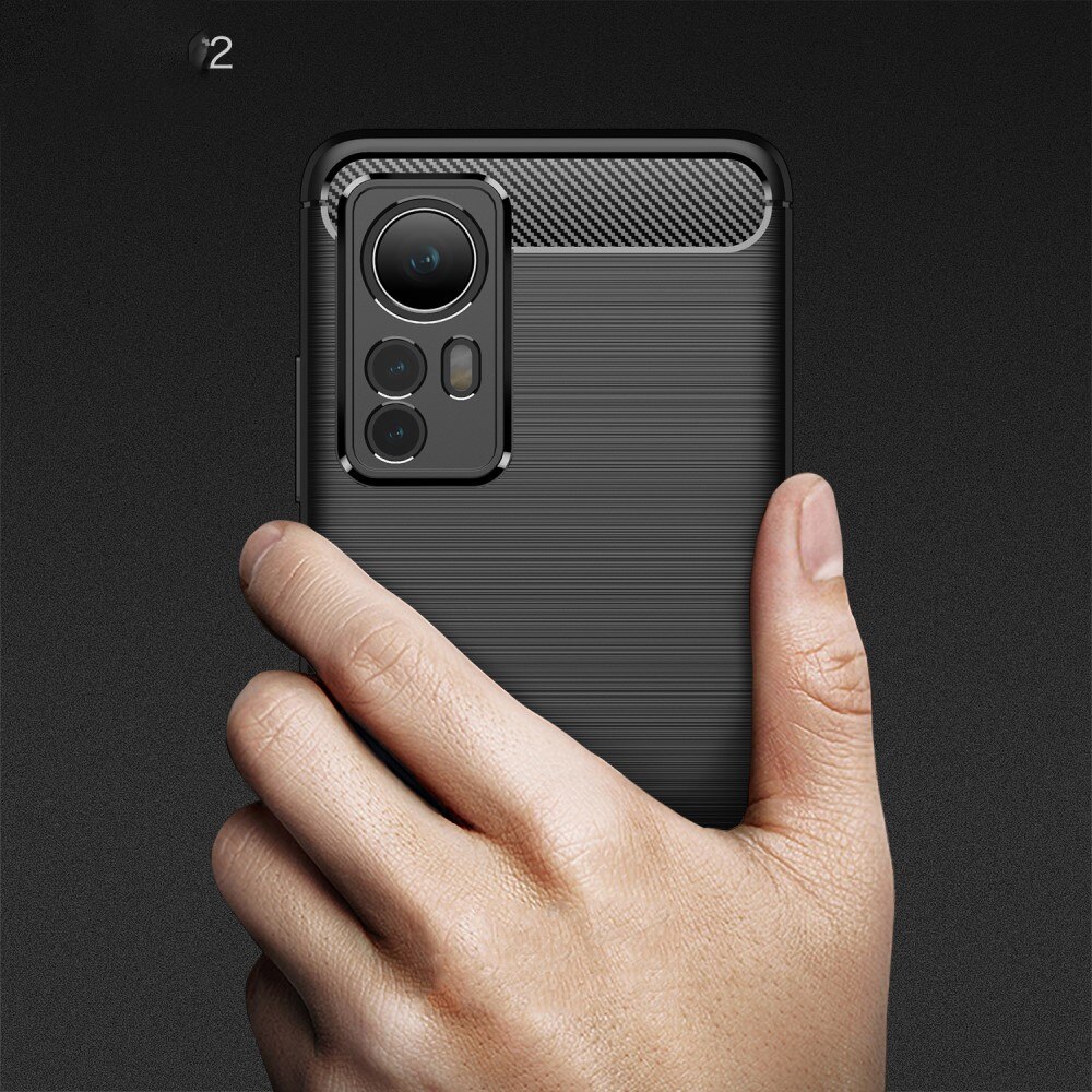 Xiaomi 12 Deksel TPU Brushed Svart