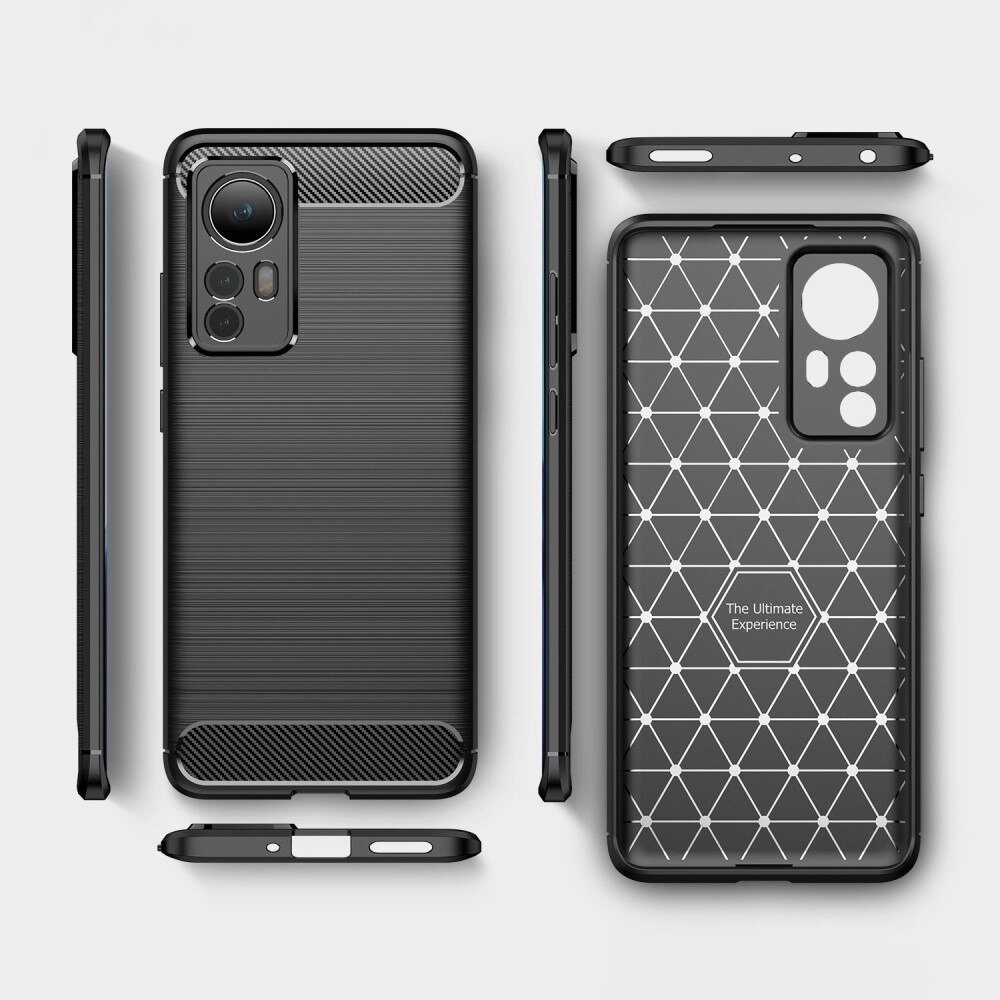 Xiaomi 12 Deksel TPU Brushed Svart