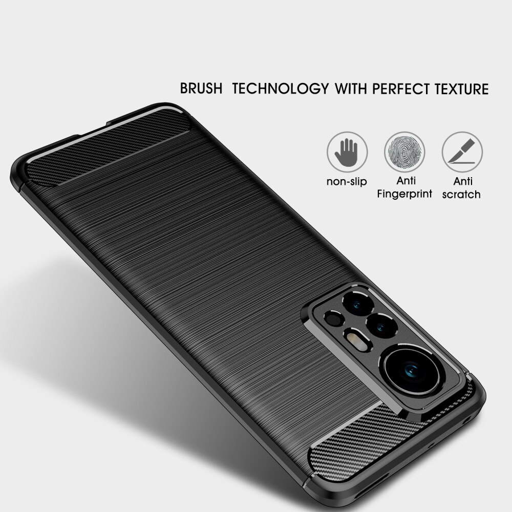 Xiaomi 12 Pro Deksel TPU Brushed Svart