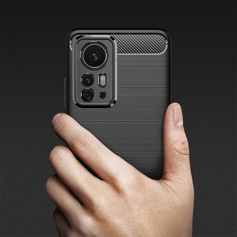 Xiaomi 12 Pro Deksel TPU Brushed Svart