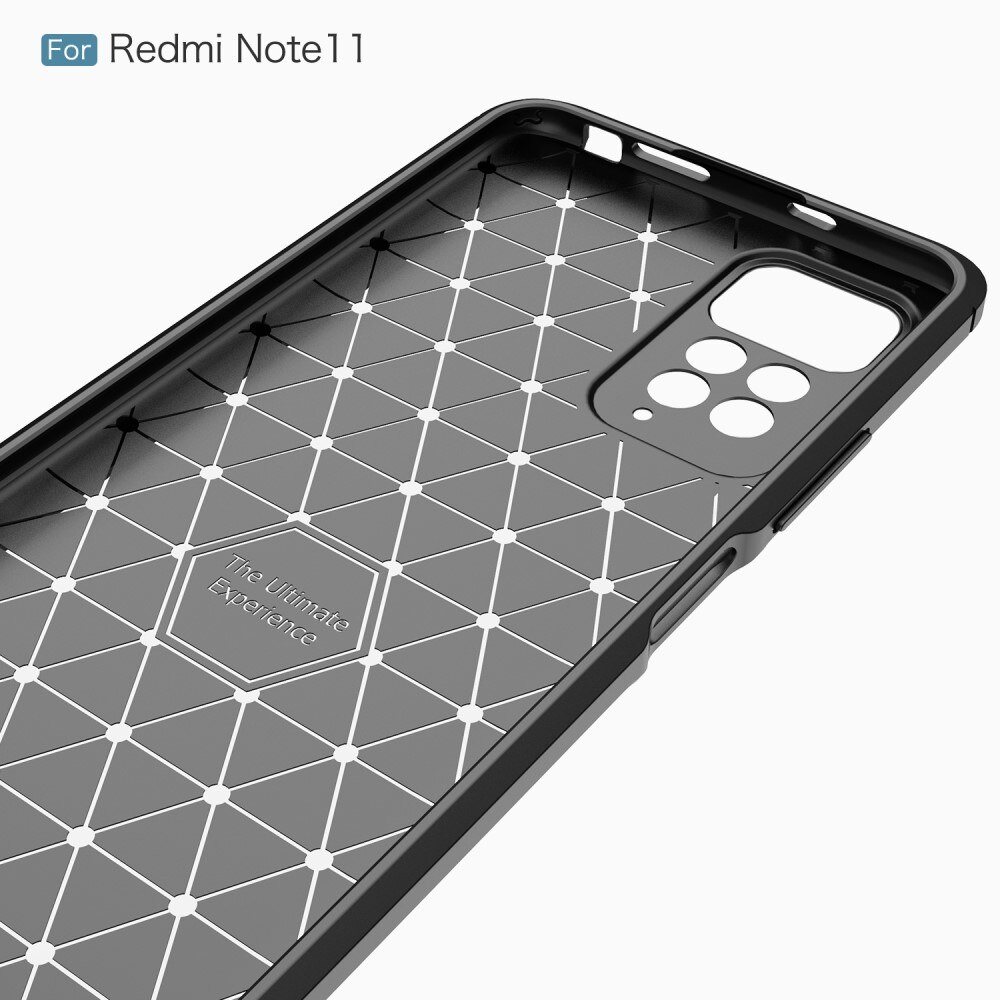 Xiaomi Redmi Note 11 Deksel TPU Brushed Svart