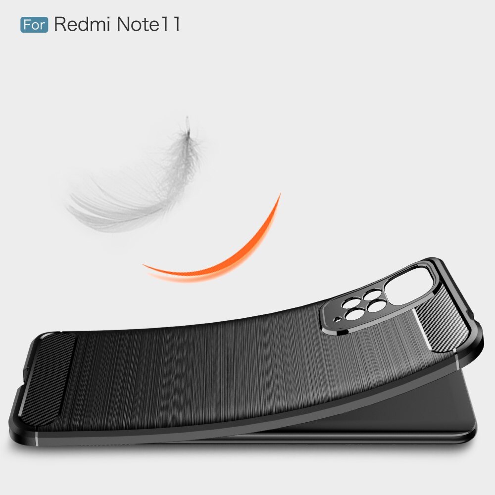 Xiaomi Redmi Note 11 Deksel TPU Brushed Svart