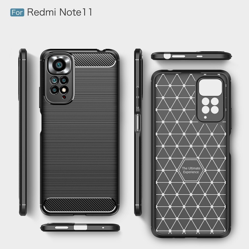 Xiaomi Redmi Note 11 Deksel TPU Brushed Svart