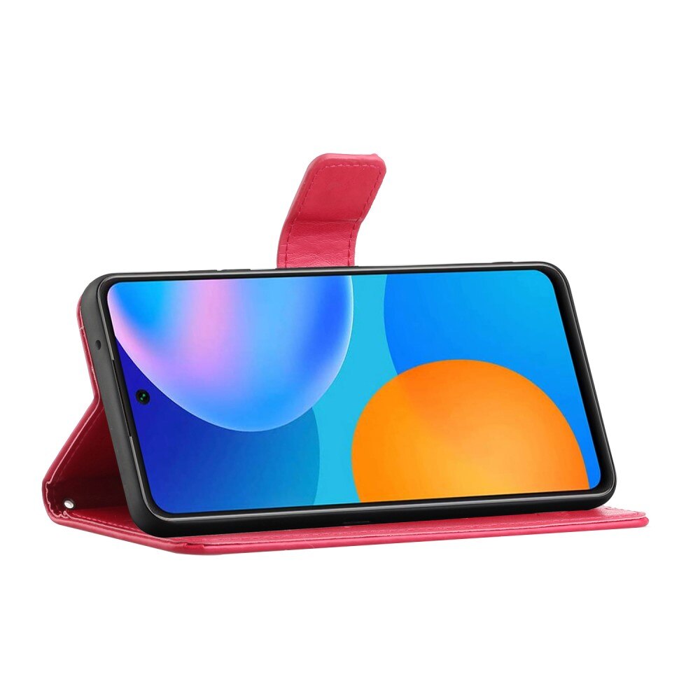 Lærveske Sommerfugler Xiaomi Redmi Note 11 Rød