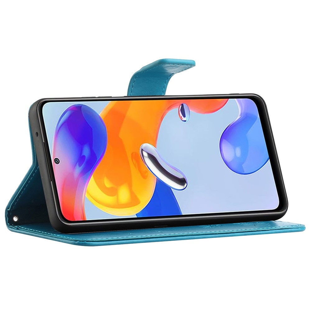 Lærveske Sommerfugler Xiaomi Redmi Note 11 Pro Blå