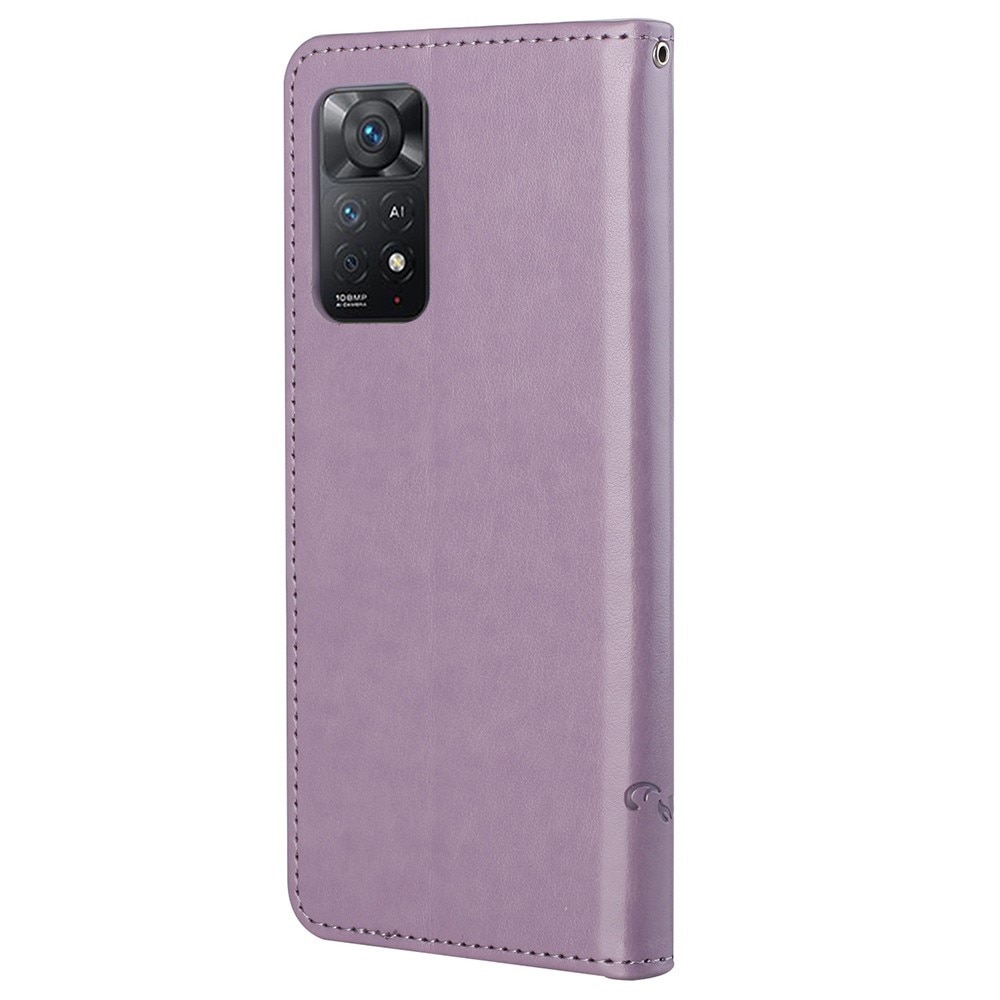 Lærveske Sommerfugler Xiaomi Redmi Note 11 Pro lilla