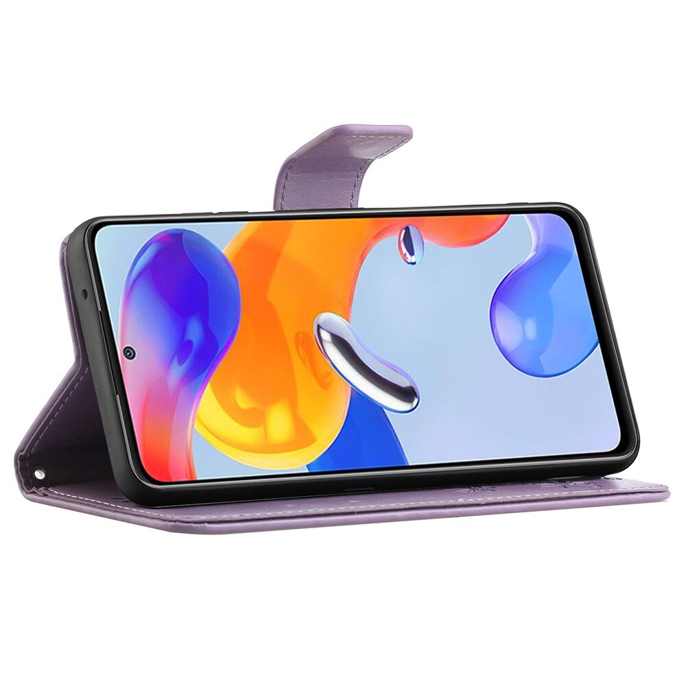 Lærveske Sommerfugler Xiaomi Redmi Note 11 Pro Lilla