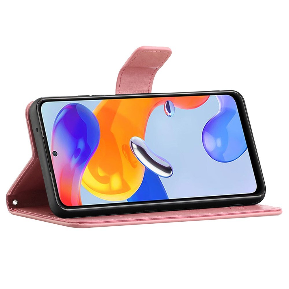 Lærveske Sommerfugler Xiaomi Redmi Note 11 Pro Rosa