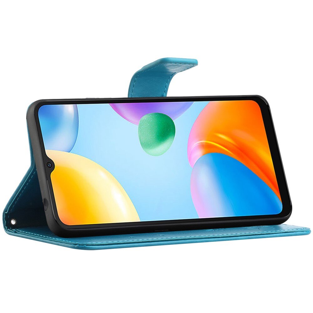Lærveske Sommerfugler Xiaomi Redmi 10C Blå