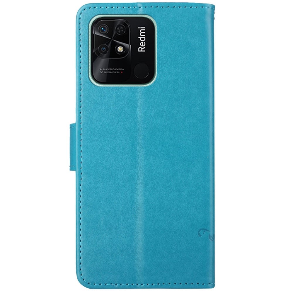 Lærveske Sommerfugler Xiaomi Redmi 10C Blå