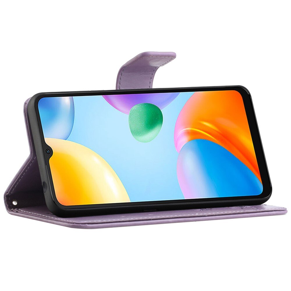Lærveske Sommerfugler Xiaomi Redmi 10C Lilla
