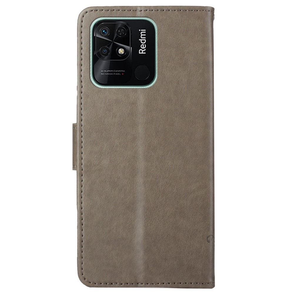 Lærveske Sommerfugler Xiaomi Redmi 10C Grå