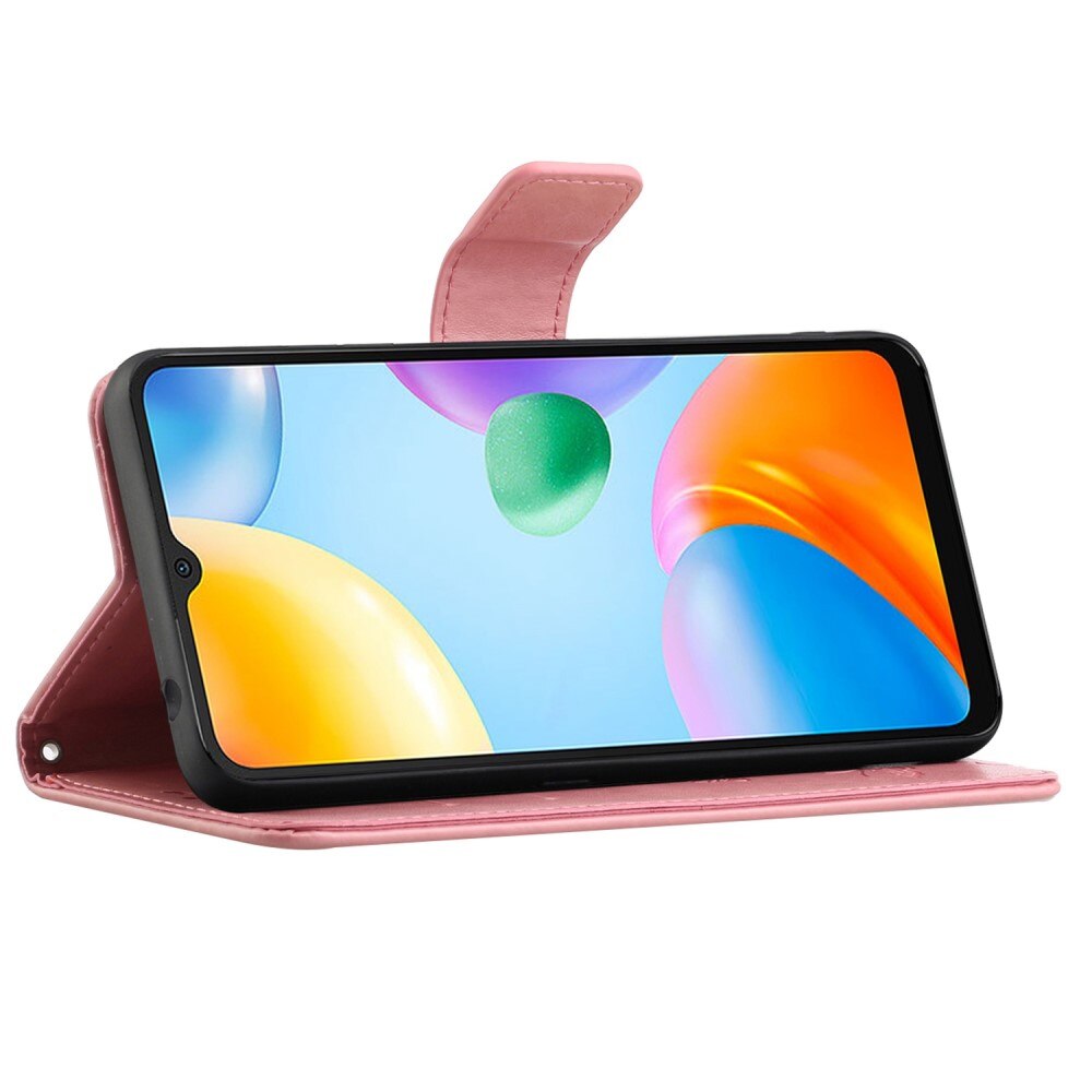 Lærveske Sommerfugler Xiaomi Redmi 10C Rosa