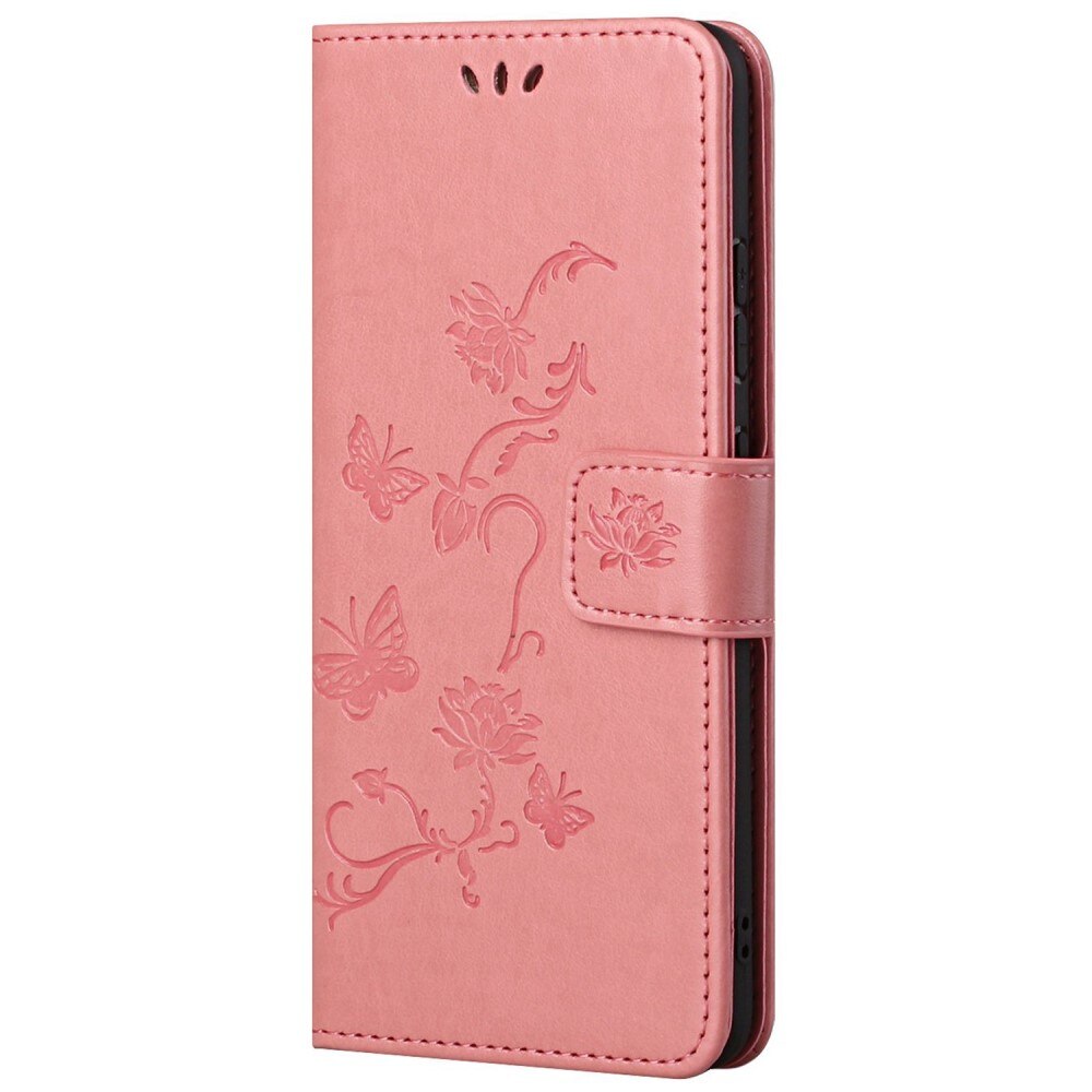 Lærveske Sommerfugler Xiaomi Redmi 10C Rosa