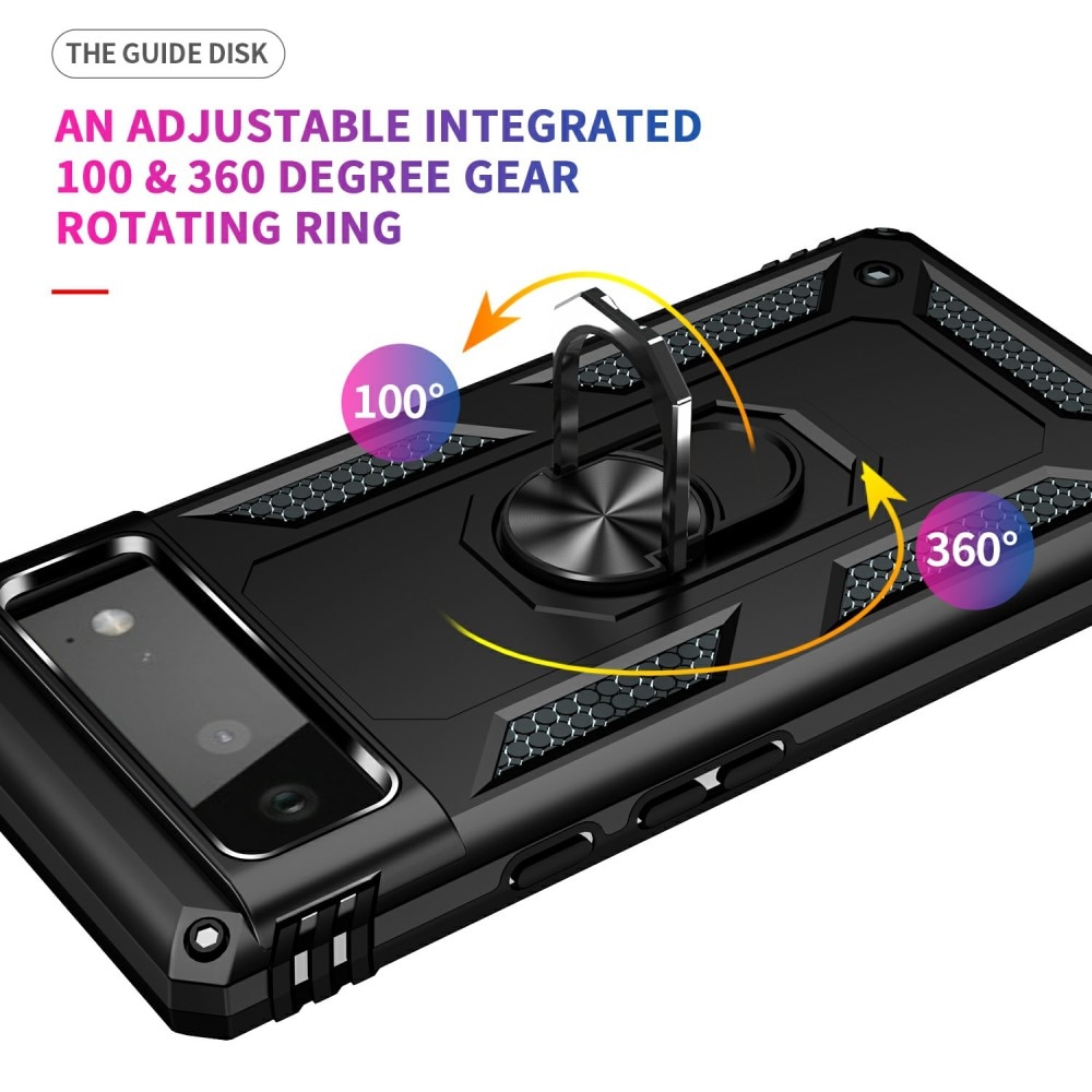 Hybriddeksel Tech Ring Google Pixel 6 svart