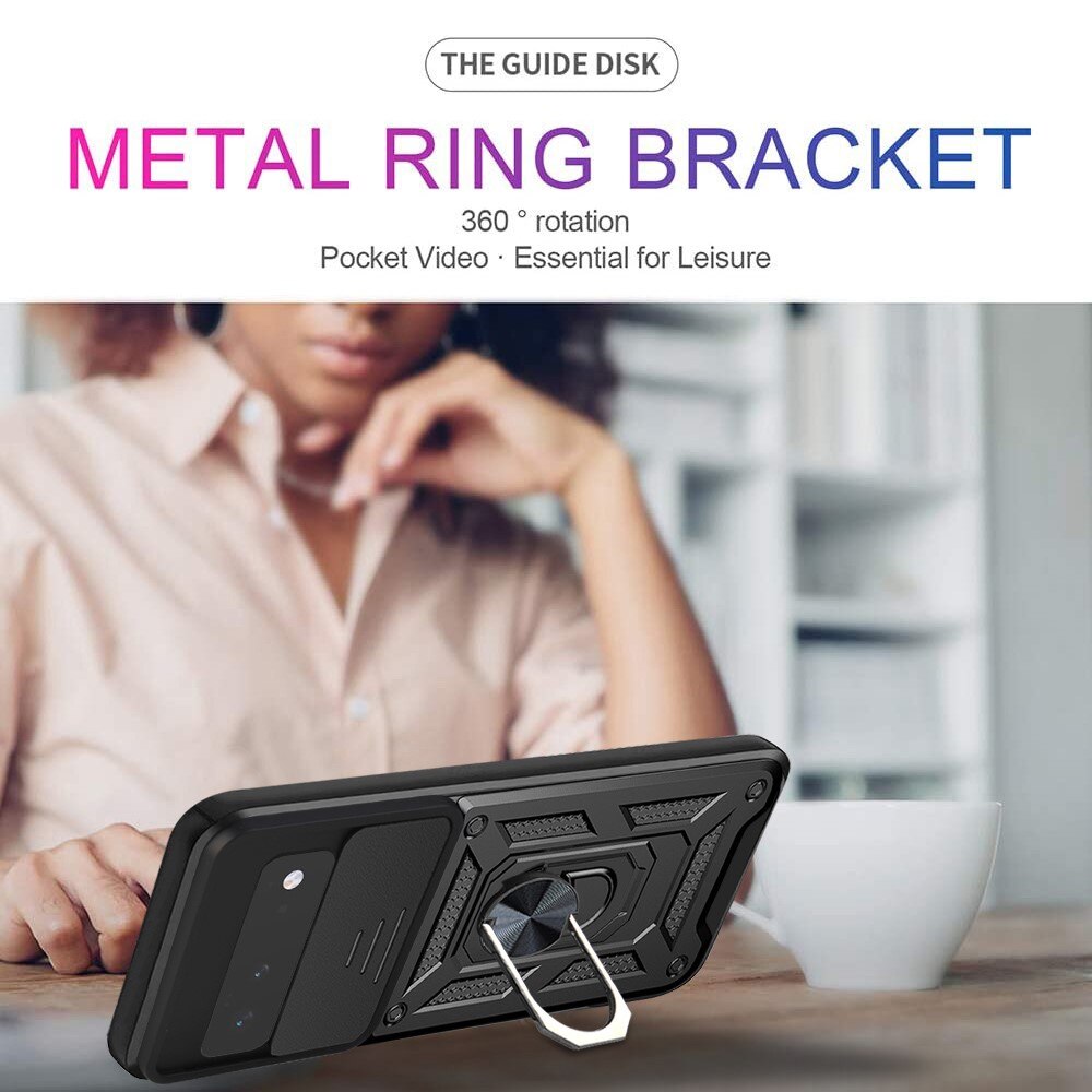 Hybriddeksel Ring+Camera Protection Google Pixel 6 svart