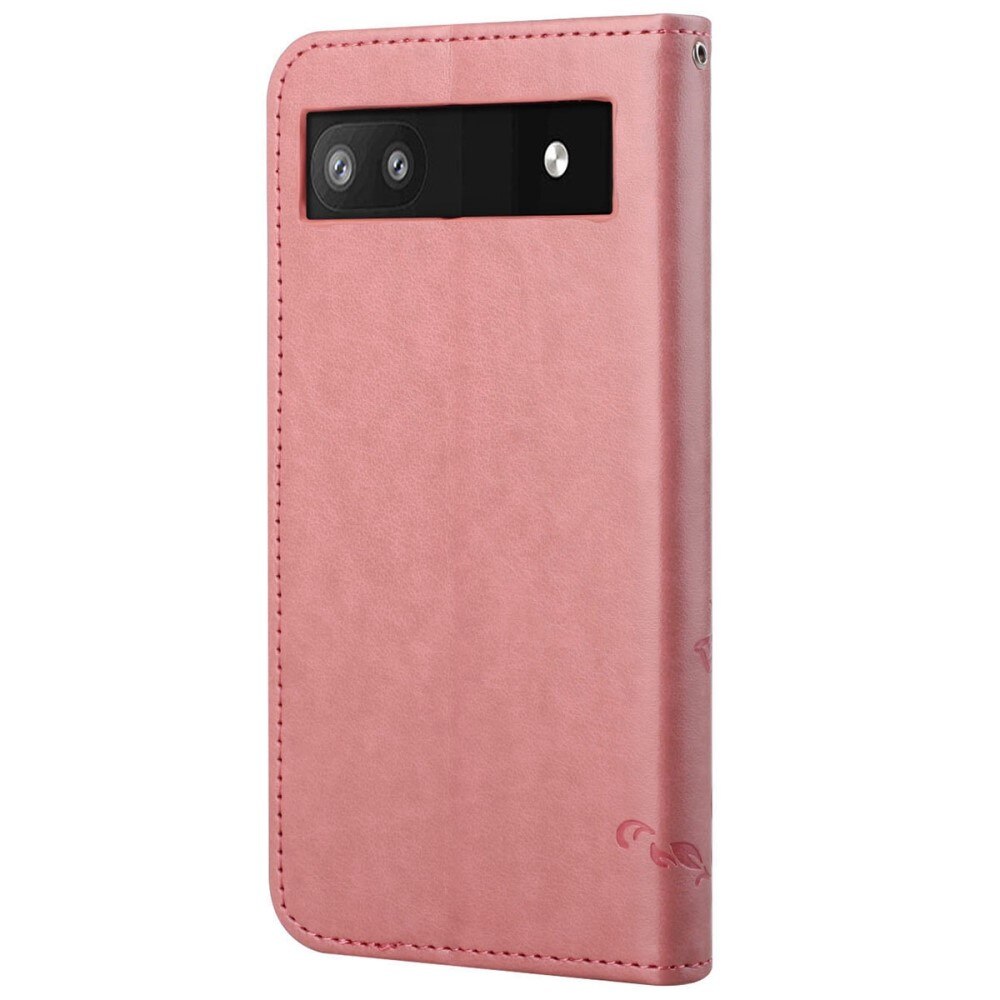 Lærveske Sommerfugler Google Pixel 6a rosa