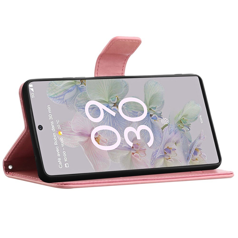 Lærveske Sommerfugler Google Pixel 6a Rosa
