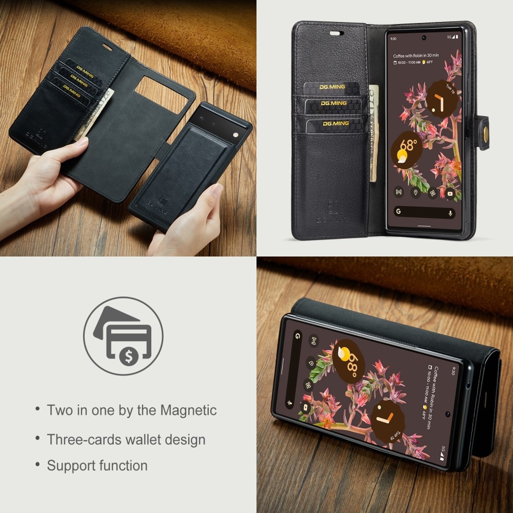 Magnet Wallet Google Pixel 6 Svart