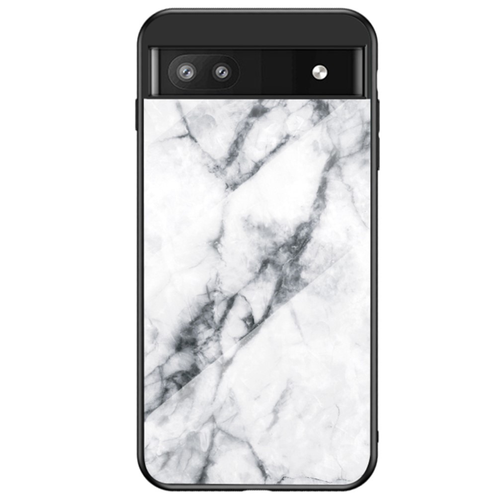 Herdet Glass Deksel Google Pixel 6a hvit marmor