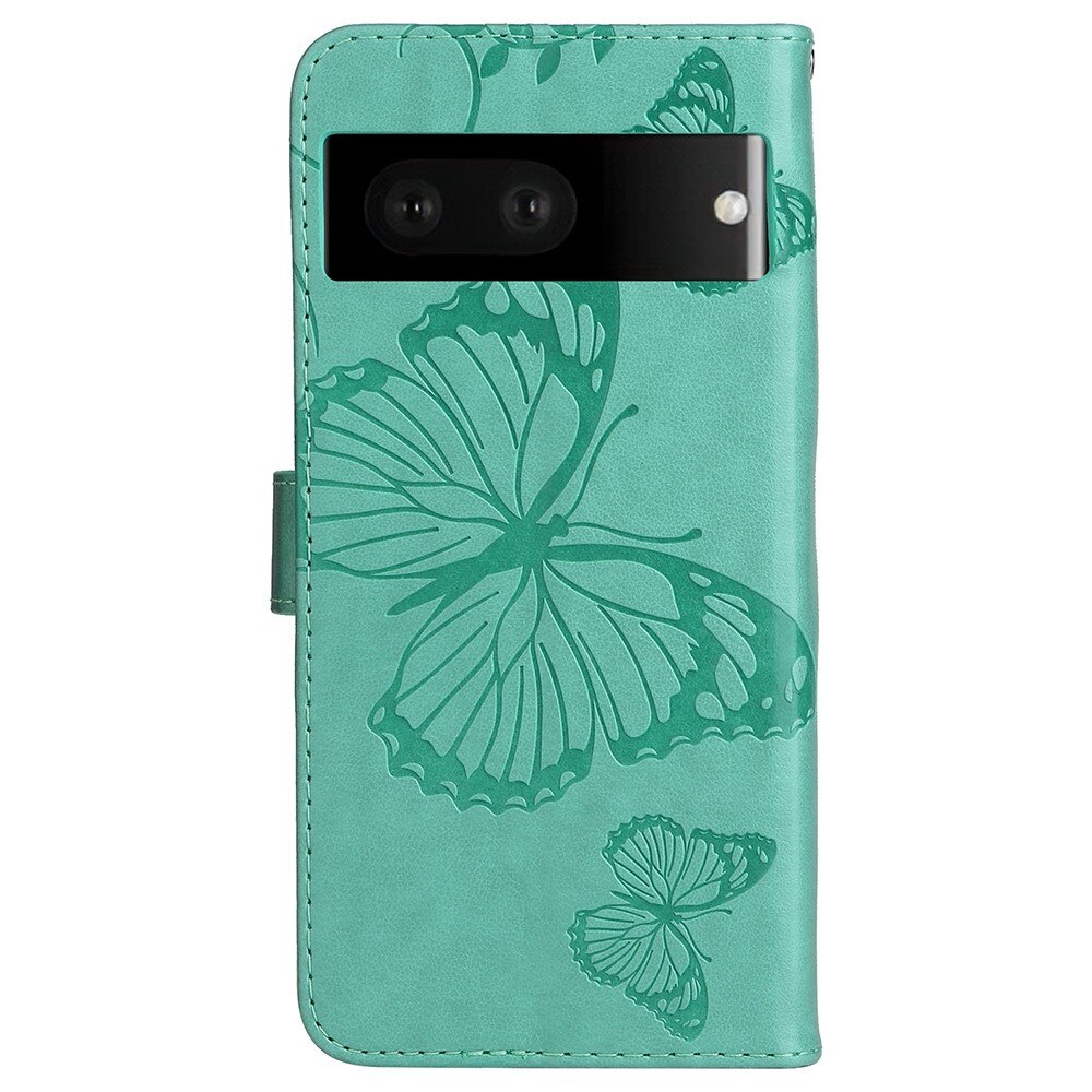 Lærveske Sommerfugler Google Pixel 7 Grønn